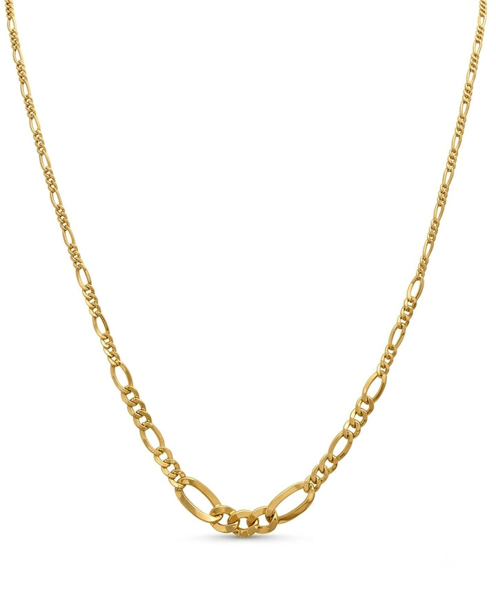 18k Goldkette mit konisch verlaufenden Figaro-Gliedern – Modell Zanjir-e Figaro Conic