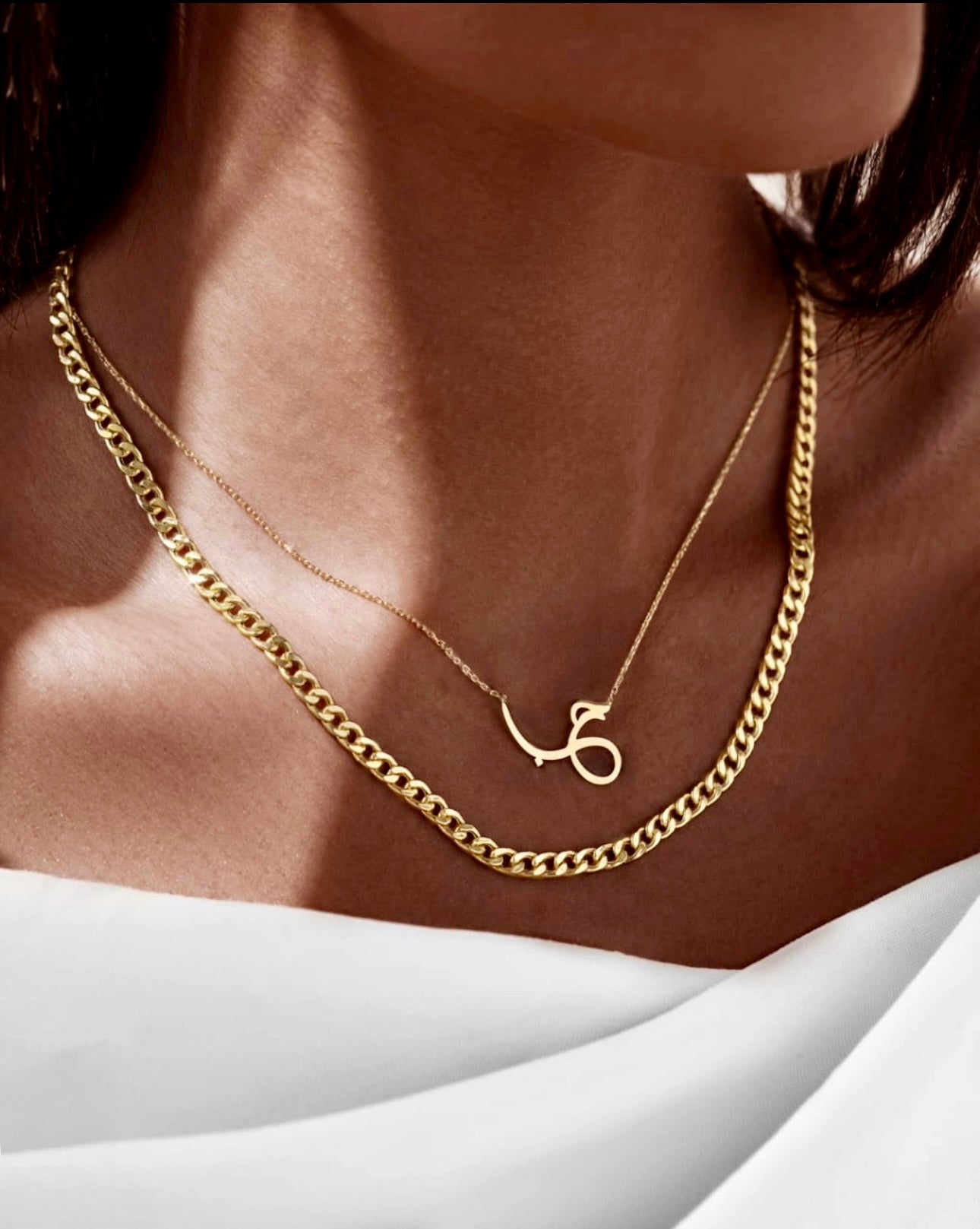 Halskette Gelbgold 18k – Zanjir-e Nima-Khodayan (Kette der Halbgötter), Panzerkette 4 mm breit, wahlweise 50 cm oder 60 cm lang – luxuriöser Unisex-Schmuck.