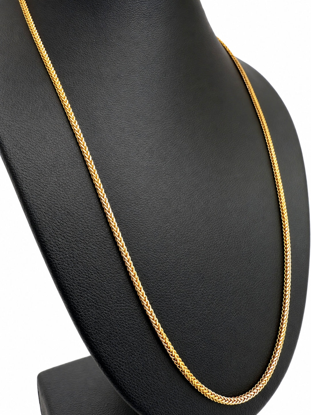 Zanjir-e Miro-ye Zarif-e Dorang – filigrane Bicolor-Mirokette aus 18k Gold, sanft glänzend im leichten Seitenprofil