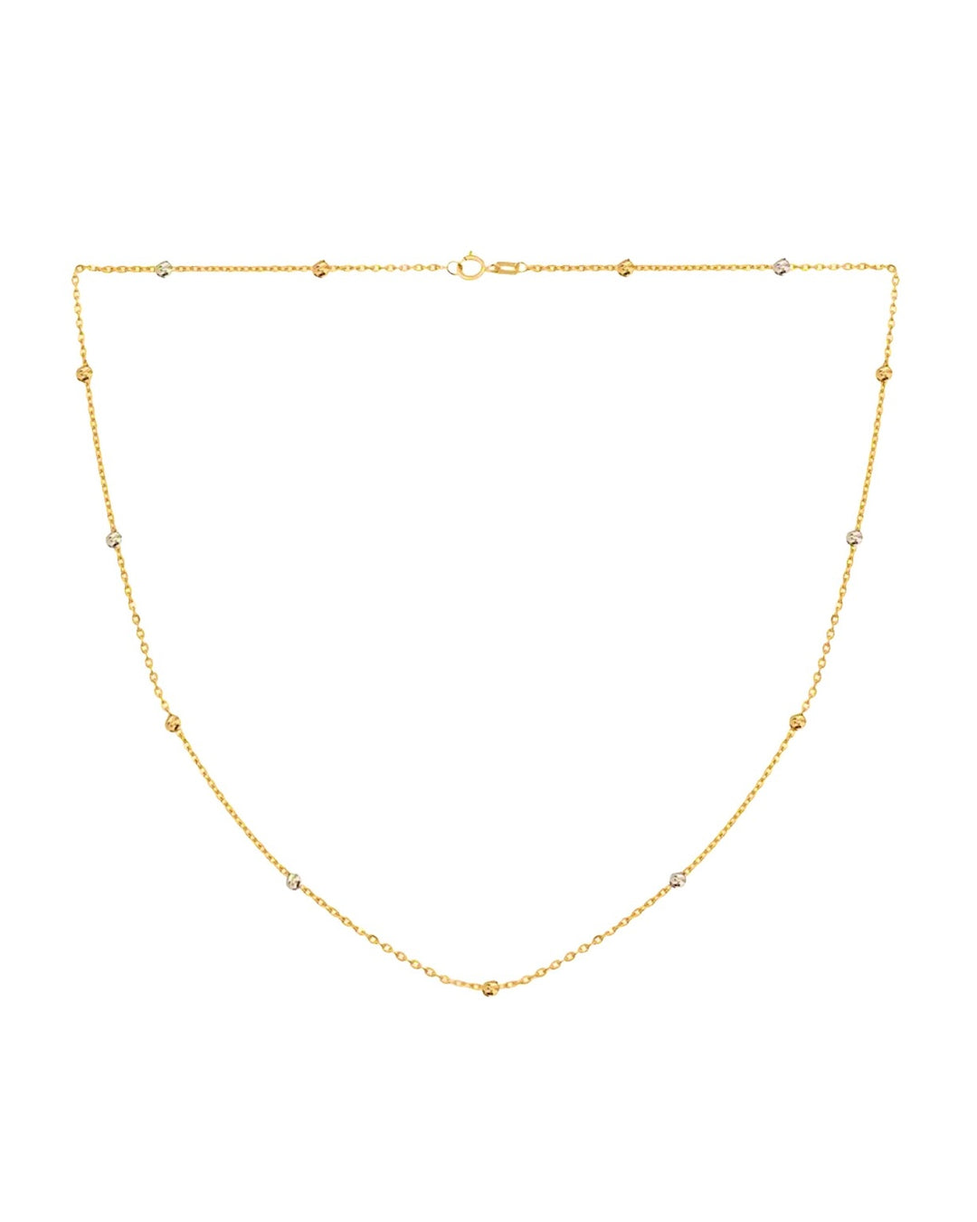 Halskette aus 18k Gold mit feinen Goldperlen – freigestelltes Produktbild