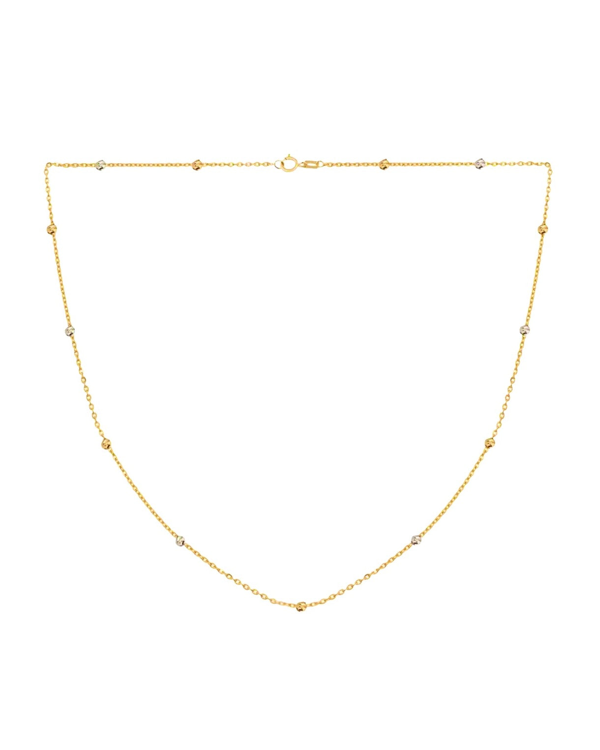 Halskette aus 18k Gold mit feinen Goldperlen – freigestelltes Produktbild