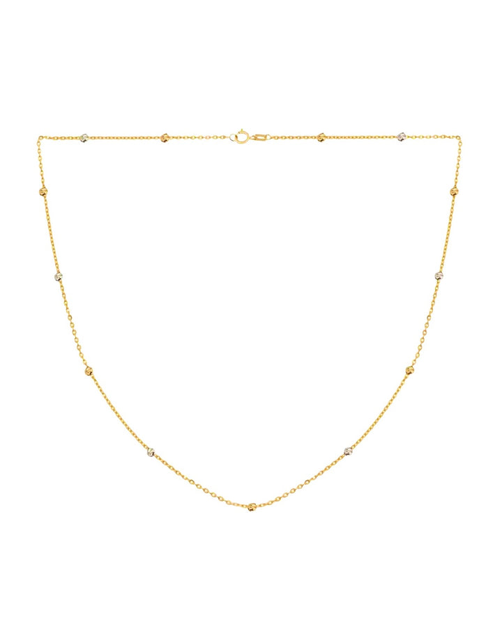 Halskette aus 18k Gold mit feinen Goldperlen – freigestelltes Produktbild