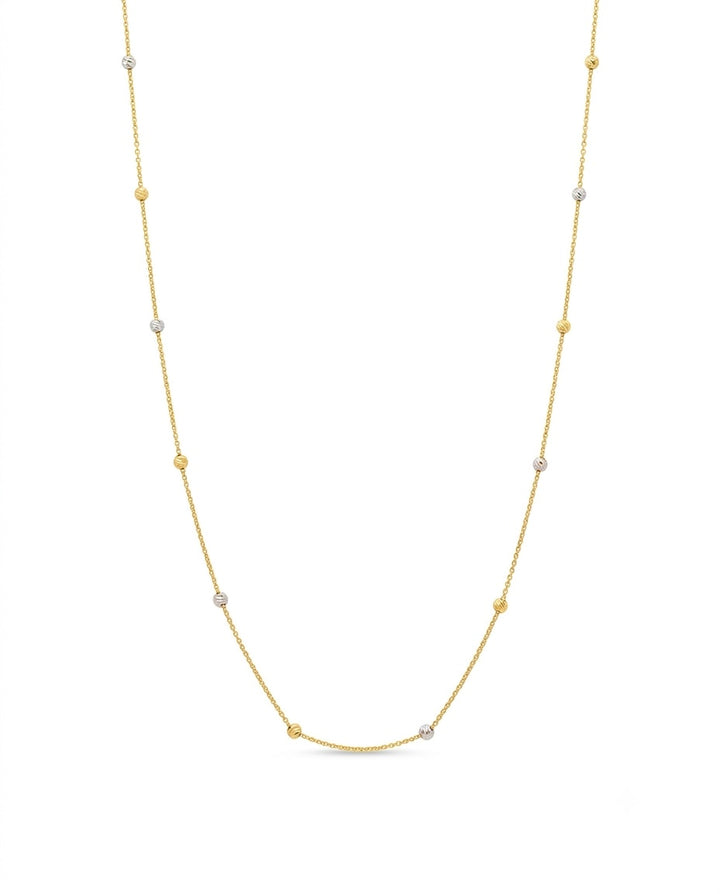 Halskette aus 18k Gold mit feinen Goldperlen – freigestelltes Produktbild