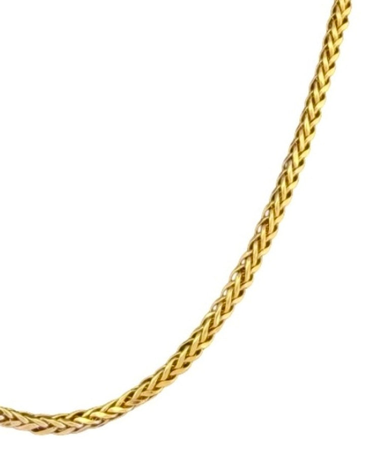 Detailaufnahme einer zweifarbigen 18k Mirokette aus Gelbgold und Weissgold