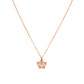 Feine Halskette aus 18k Roségold und Weissgold mit Sternanhänger, Produktbild, freigestellt auf hellem Hintergrund