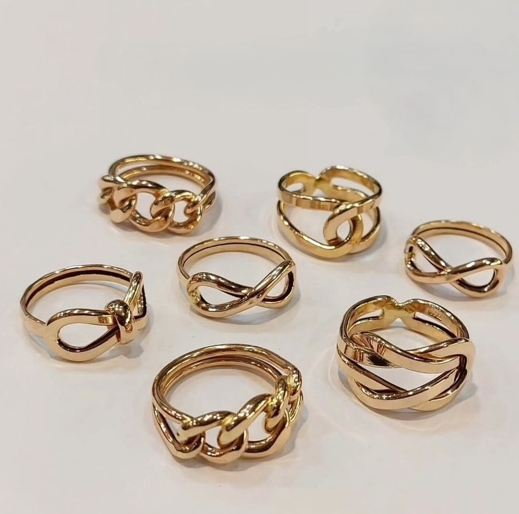 Ring Gelbgold 18k – Zanjir-e Arâm (Ruhige Kette)