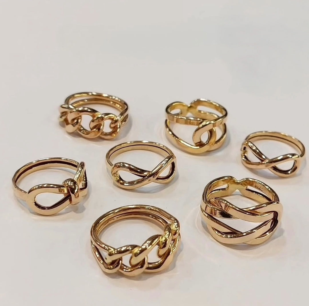 Ring Gelbgold 18k – Zanjir-e Arâm (Ruhige Kette)