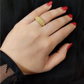 Ring Gelbgold & Weissgold 18k - Moj-e Tala (Goldene Welle)