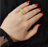 Ring Gelbgold & Weissgold 18k - Moj-e Tala (Goldene Welle)