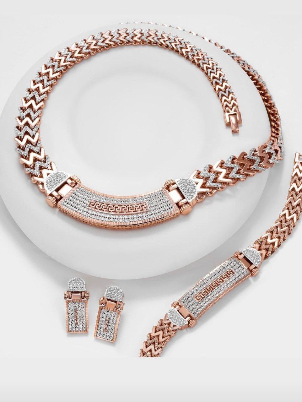 Ensemble Rosegold & Weissgold 18k – Zargh-o-Bargh (Glamour)