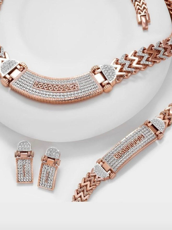 Ensemble Rosegold &amp; Weissgold 18k – Zargh-o-Bargh (Glamour)