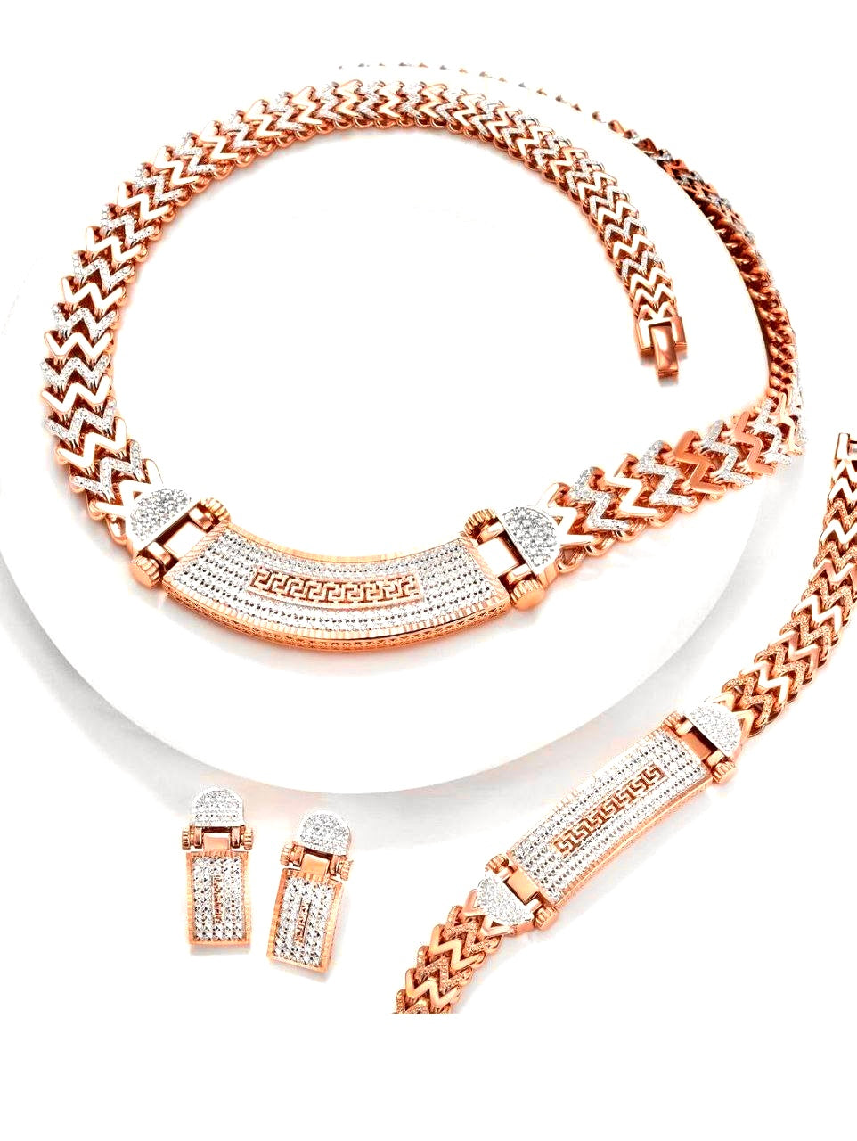 Ensemble Rosegold &amp; Weissgold 18k – Zargh-o-Bargh (Glamour)