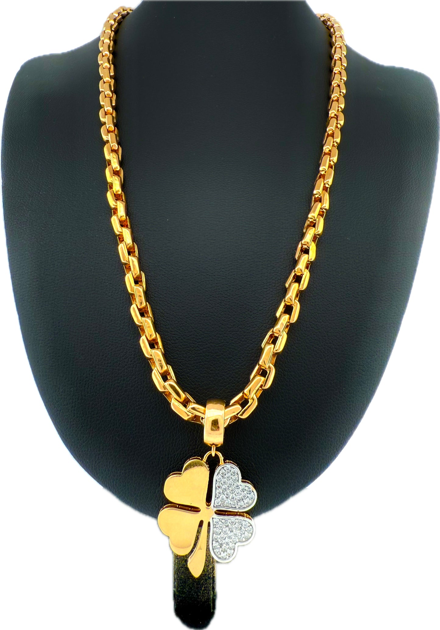 Ensemble Gelbgold 18k – Shabdar (Kleeblatt)