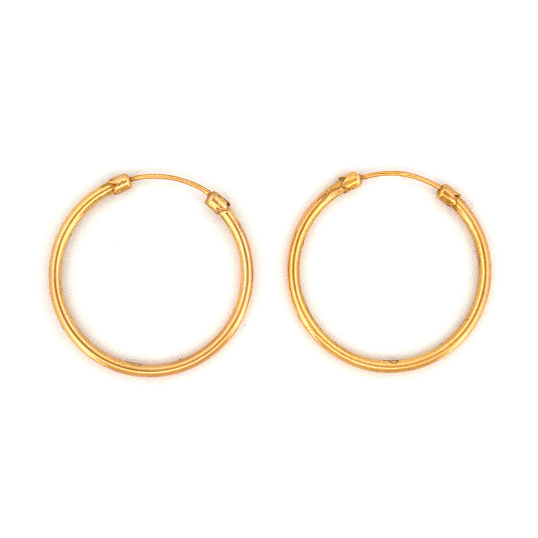 Ohrringe Gelbgold 18k - Dayereh-ye Sade (Der schlichte Kreis)
