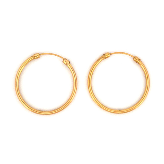 Ohrringe Gelbgold 18k - Dayereh-ye Sade (Der schlichte Kreis)