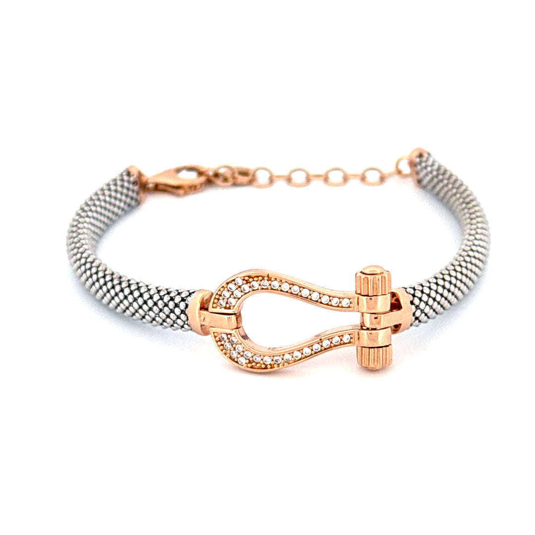 Armband Roségold &amp; Weissgold 18k - Peyvand (Verbindung)