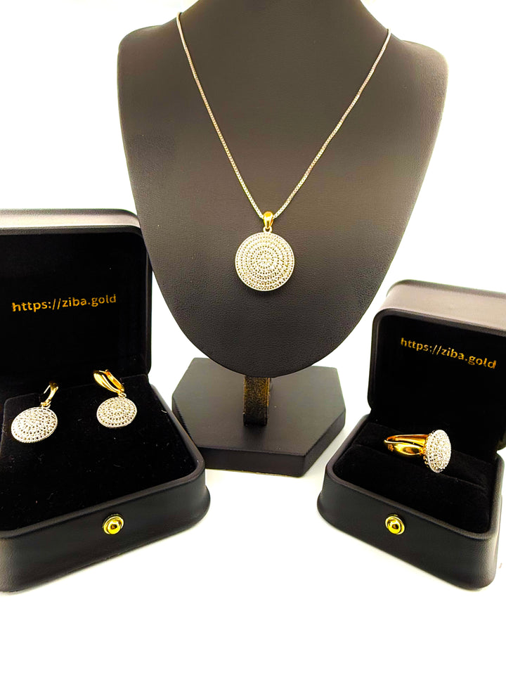 Schmuckset Gelb- &amp; Weissgold 18k - Chatr (Schirm)