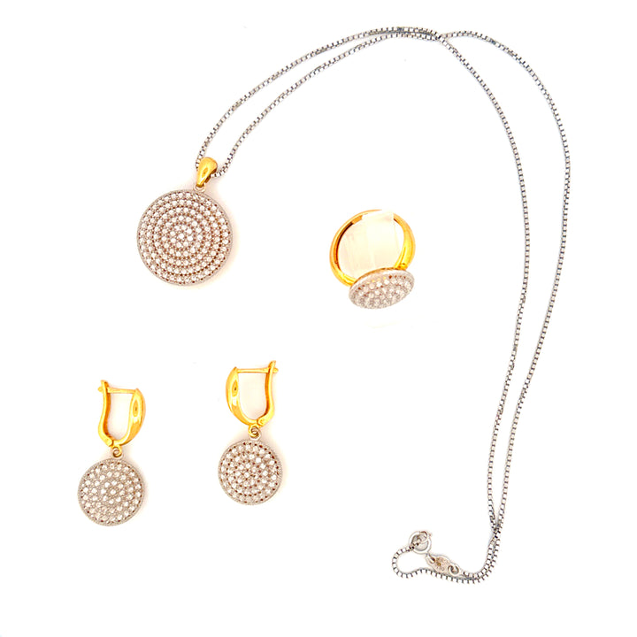 Schmuckset Gelb- &amp; Weissgold 18k - Chatr (Schirm)