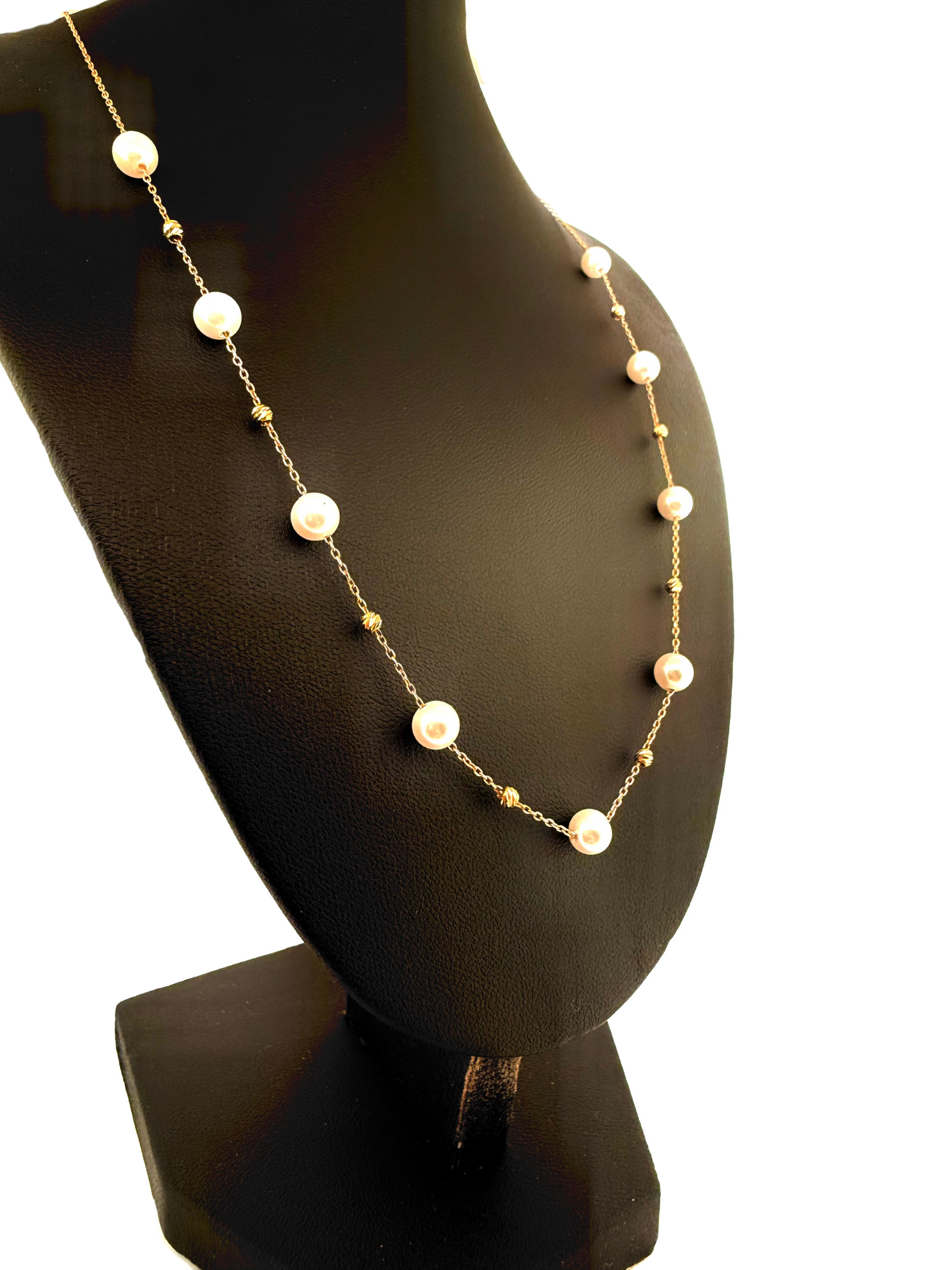 Halskette Gelbgold 18k - Morvarid-e Noor (Lichterperlen)