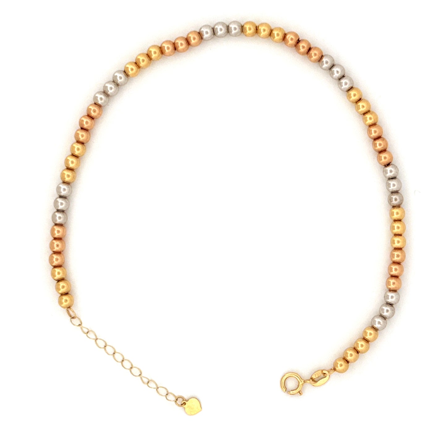 Armband Gelbgold, Weissgold & Roségold 18k - Panjah-o Hasht Gooy-e Tala (Achtundfünfzig Goldperlen)