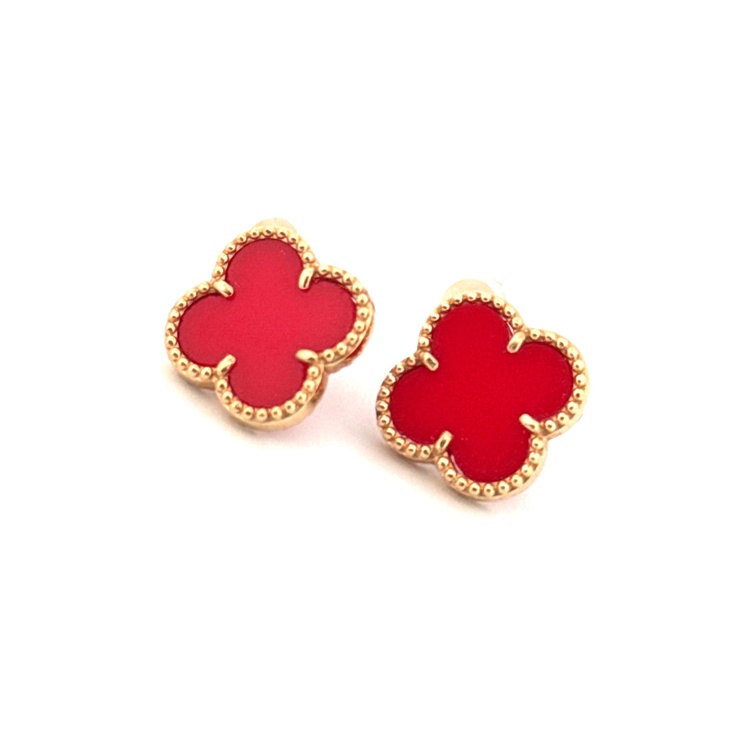 Ohrringe Gelbgold 18k - Gol-e Sorkh (Rote Blüte)
