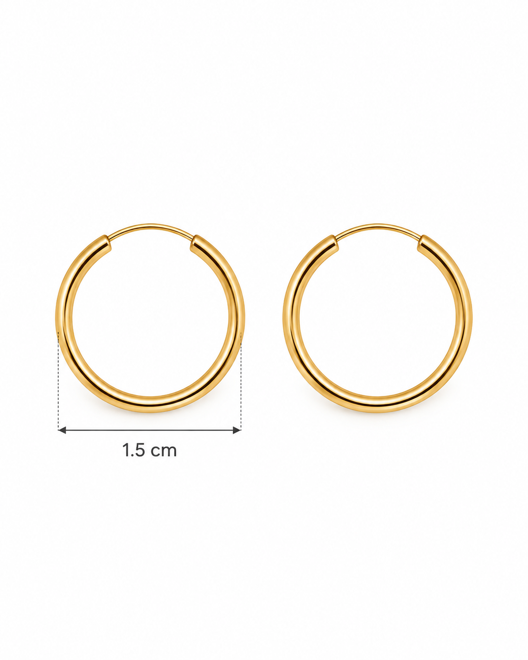 Ohrringe (Creolen) Gelbgold 18k – Halqeh-ye Zarif (Feiner Kreis)