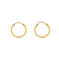 Feine 18k Gold Creolen Ø 1.5 cm – minimalistische Mini-Ohrringe, Produktbild freigestellt