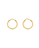 Feine 18k Gold Creolen Ø 1.5 cm – minimalistische Mini-Ohrringe, Produktbild freigestellt