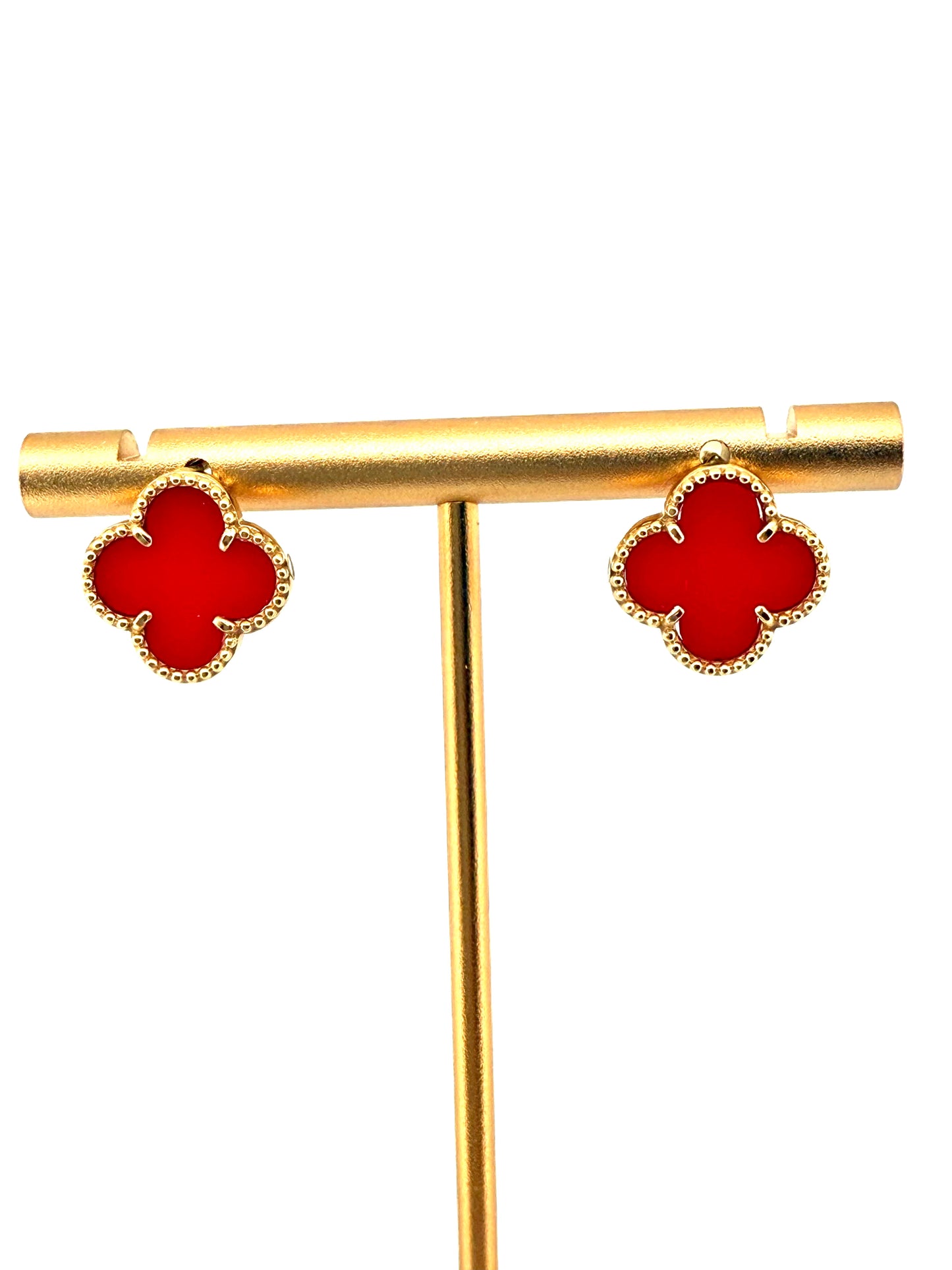 Ohrringe Gelbgold 18k - Gol-e Sorkh (Rote Blüte)