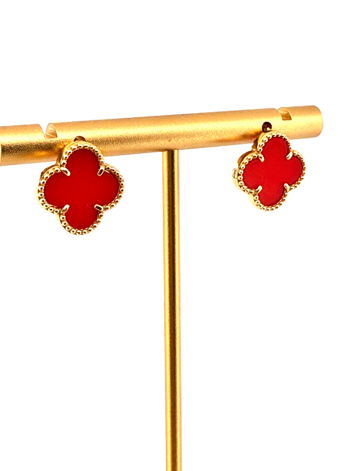 Ohrringe Gelbgold 18k - Gol-e Sorkh (Rote Blüte)