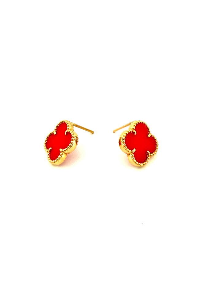 Ohrringe Gelbgold 18k - Gol-e Sorkh (Rote Blüte)