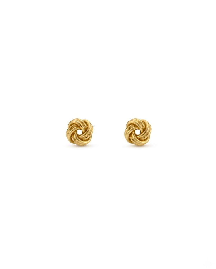 Ohrstecker aus 18k Gelbgold im Knotenmotive-Design, 8 mm, freigestelltes Produktbild