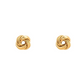 Elegante Ohrstecker aus 18k Gelbgold im Knoten-Design. Handgefertigt, zeitlos und vielseitig kombinierbar.