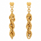 18k Gelbgold Ohrstecker Tanab-e Tala mit Herzmotiv und geflochtener Gliederstruktur