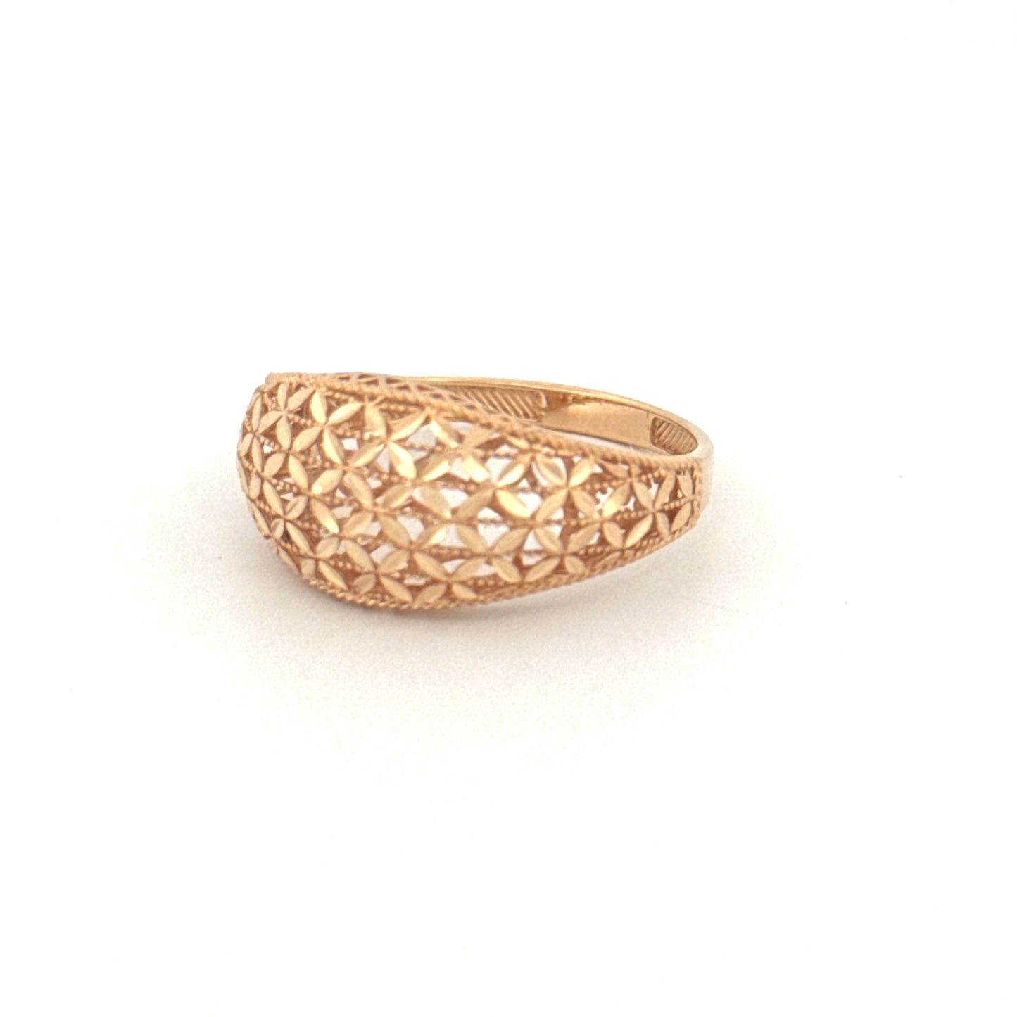 Ring Gelbgold 18k – Golbarg-e Pichideh (Verflochtene Blüte)