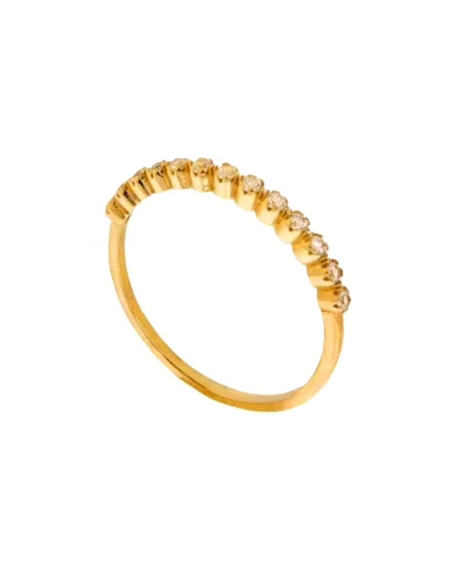 Produktbild: Feiner 18k Goldring mit Zirkonia – freigestellt