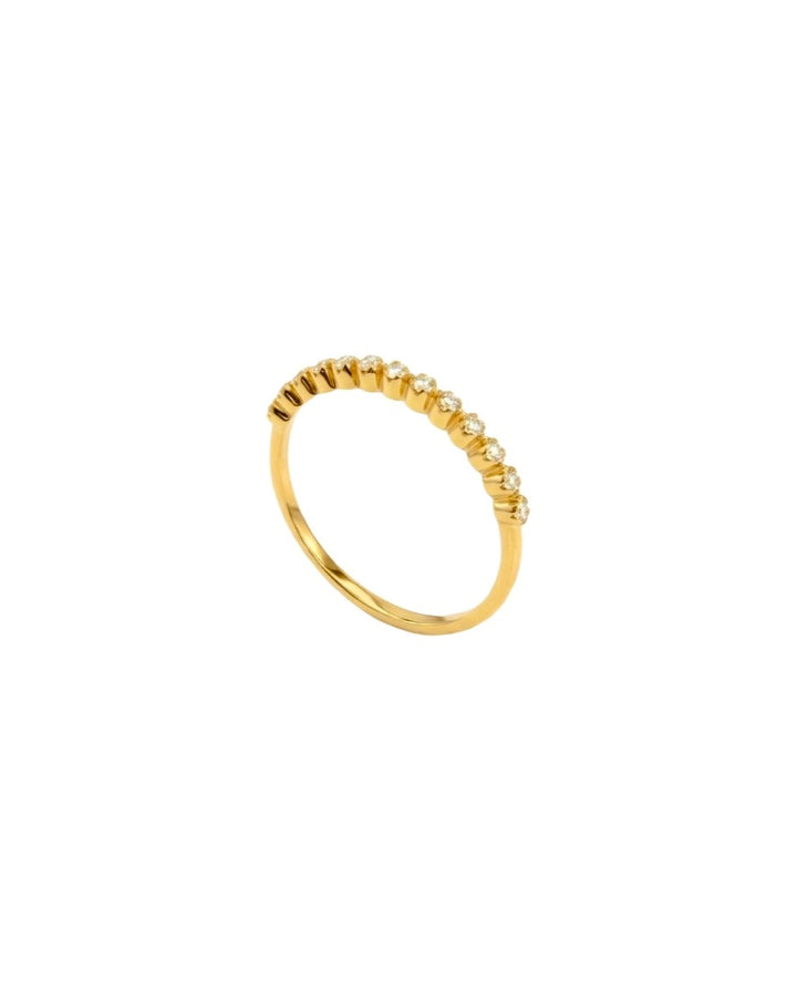 Produktbild: Feiner 18k Goldring mit Zirkonia – freigestellt
