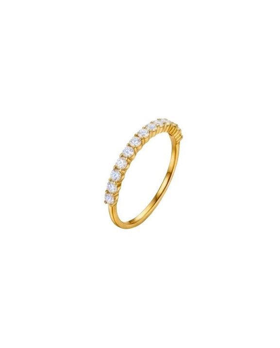 Produktbildw: Feiner 18k Goldring mit Zirkonia – freigestellt