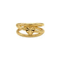 Ring aus 18k Gelbgold mit offenem Design und Herzmotiv