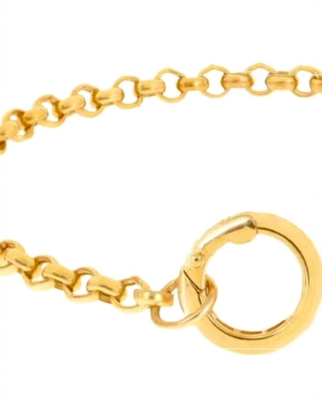 Detailaufnahme: runde Glieder und Matrosenverschluss (Ghofl-e Malavāni) aus 18k Gold