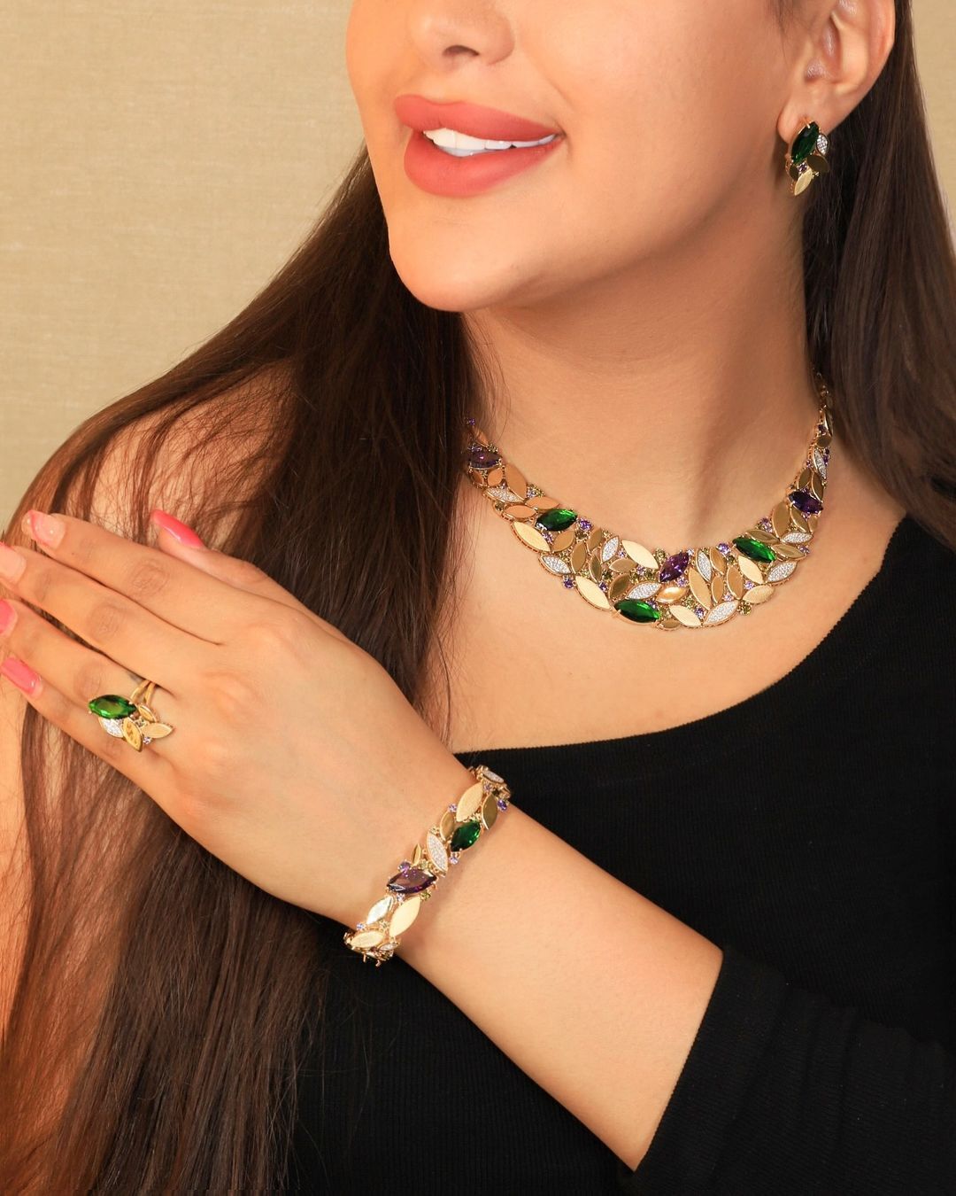 Ensemble Gelbgold 18k – Bagh-e Eram (Paradiesgarten)