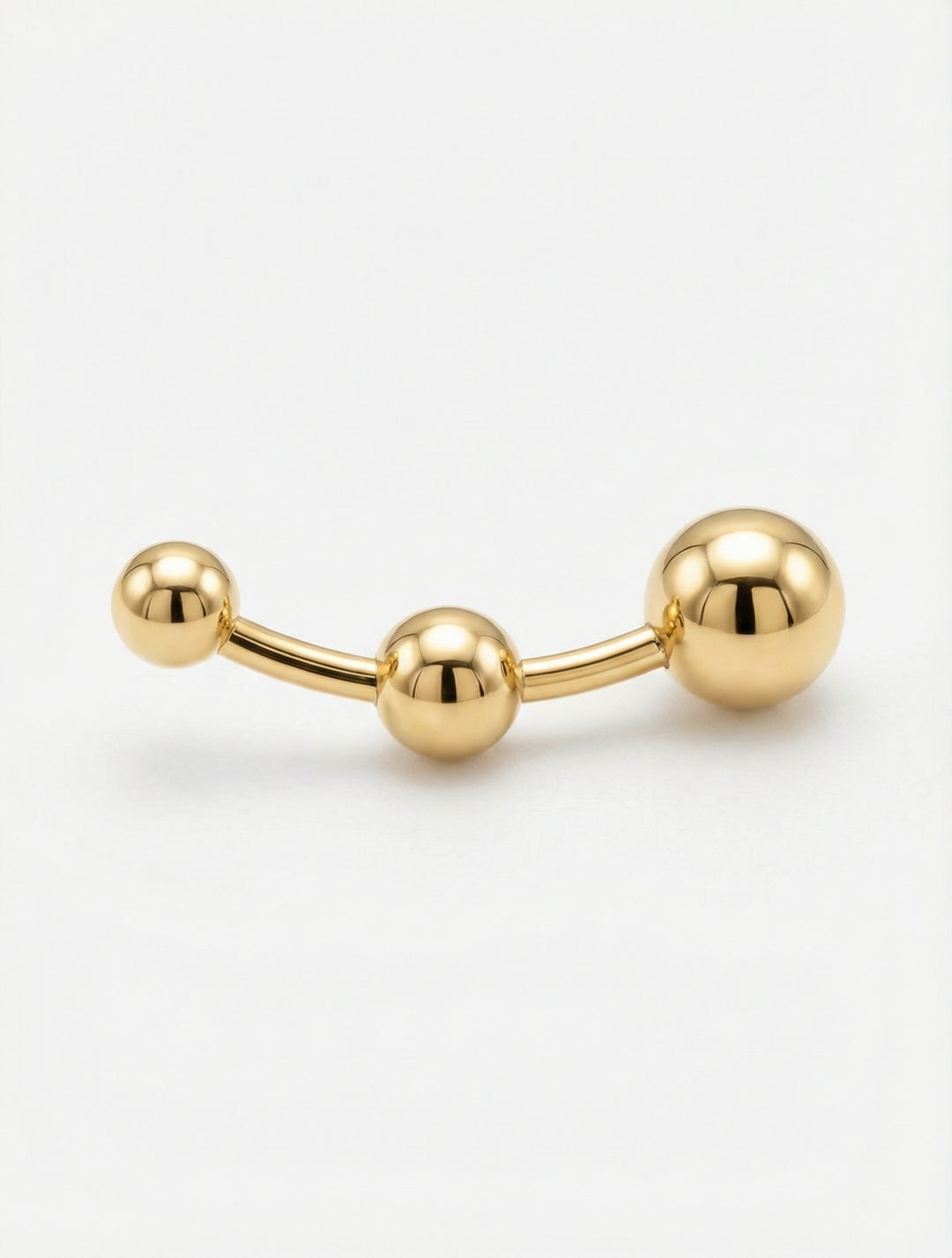 Kundenbestellung: Ohrstecker Gelbgold 18k – Drei Kugeln