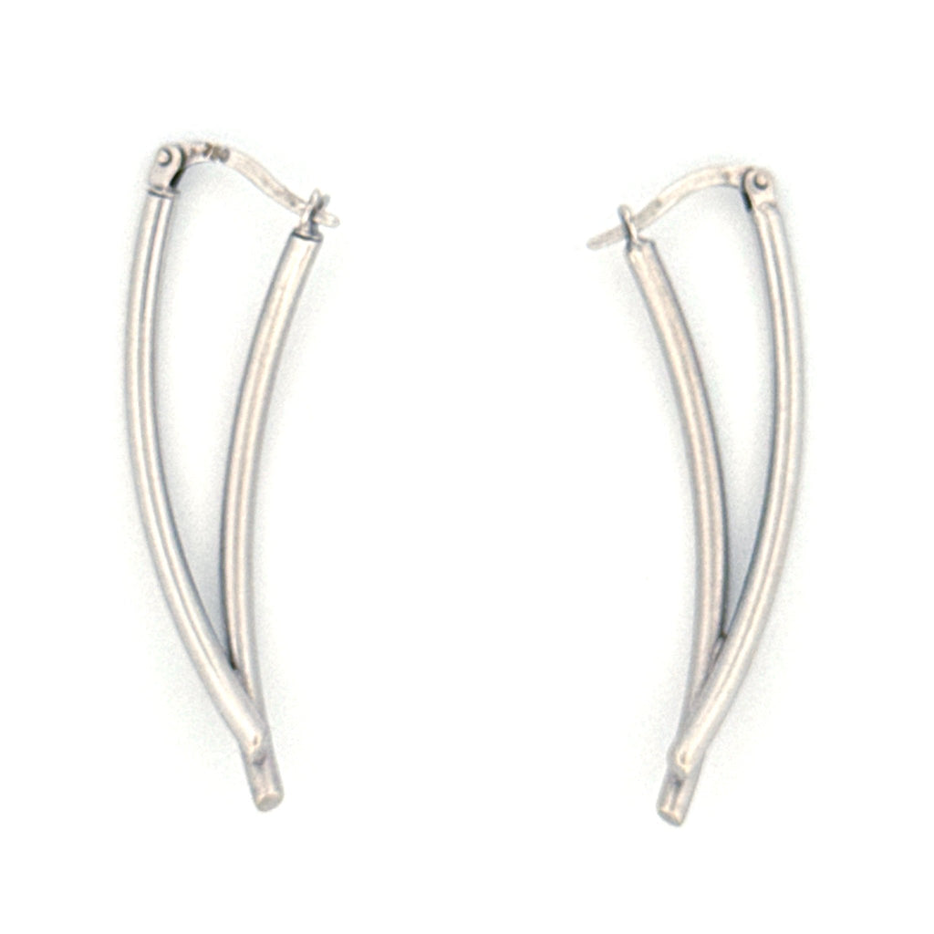 Ohrringe Weissgold 18k - Forough Farrokhzad | Ohrringe Weissgold 18k | Ziba Gold