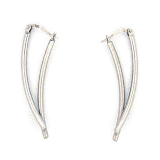 Ohrringe Weissgold 18k - Forough Farrokhzad | Ohrringe Weissgold 18k | Ziba Gold