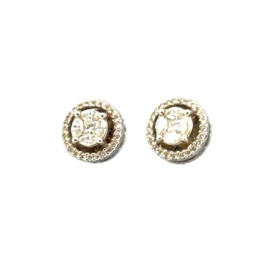 Ohrringe Weissgold 18k mit Diamanten - Tahirih Qurrat al - Ayn (Gebraucht) | Ohrringe Weissgold 18k | Ziba Gold