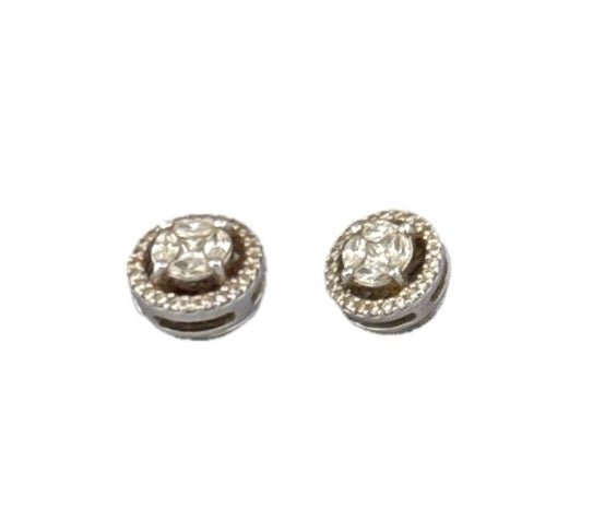 Ohrringe Weissgold 18k mit Diamanten - Tahirih Qurrat al - Ayn (Gebraucht) | Ohrringe Weissgold 18k | Ziba Gold