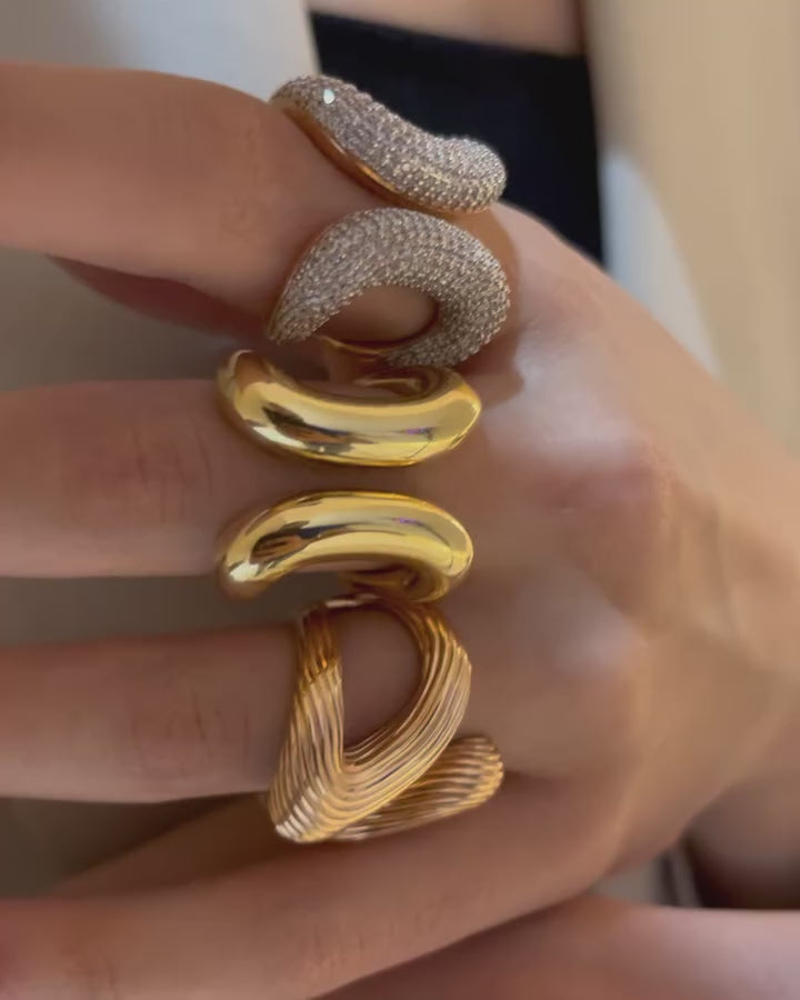 Ring Gelbgold 18k - Raqsandeh (Die Tänzerin)