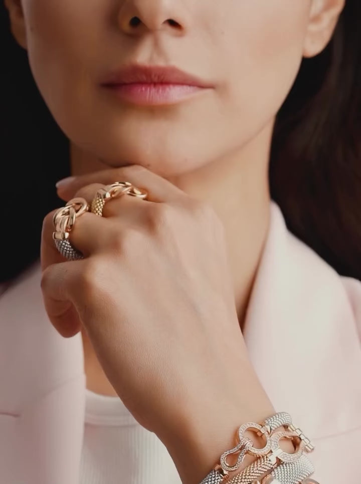 Armband Roségold &amp; Weissgold 18k - Peyvand (Verbindung)