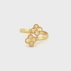 Ring Gelbgold 18k - Do Gol-e Kuchak (Zwei kleine Blüten)
