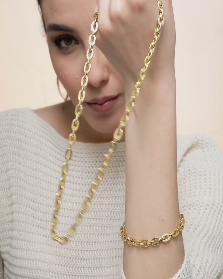 Halskette Gelbgold 18k - Shesh Zeli-e Mahtab (Sechseck des Mondes)